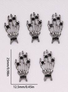 5 件万圣节美甲装饰大号鬼爪万圣节趣味哥特式美甲配件美甲用品美甲饰品美甲宝石