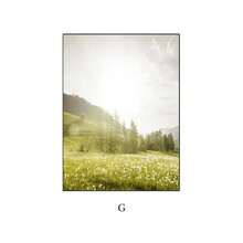 1PC Oil Painting Autumn Sunflowers, Cherry Blossoms, Plants And Flowers, Green Landscape Aesthetics Poster Prints Home Decoration Frameless Fall Murals