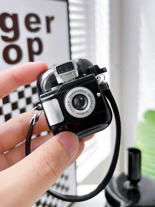 3D Kamera Stil Pro Kopfhörer Hülle, kompatibel mit Apple 4/3s Ds Pro 2. Generation Kopfhörer Ladehülle