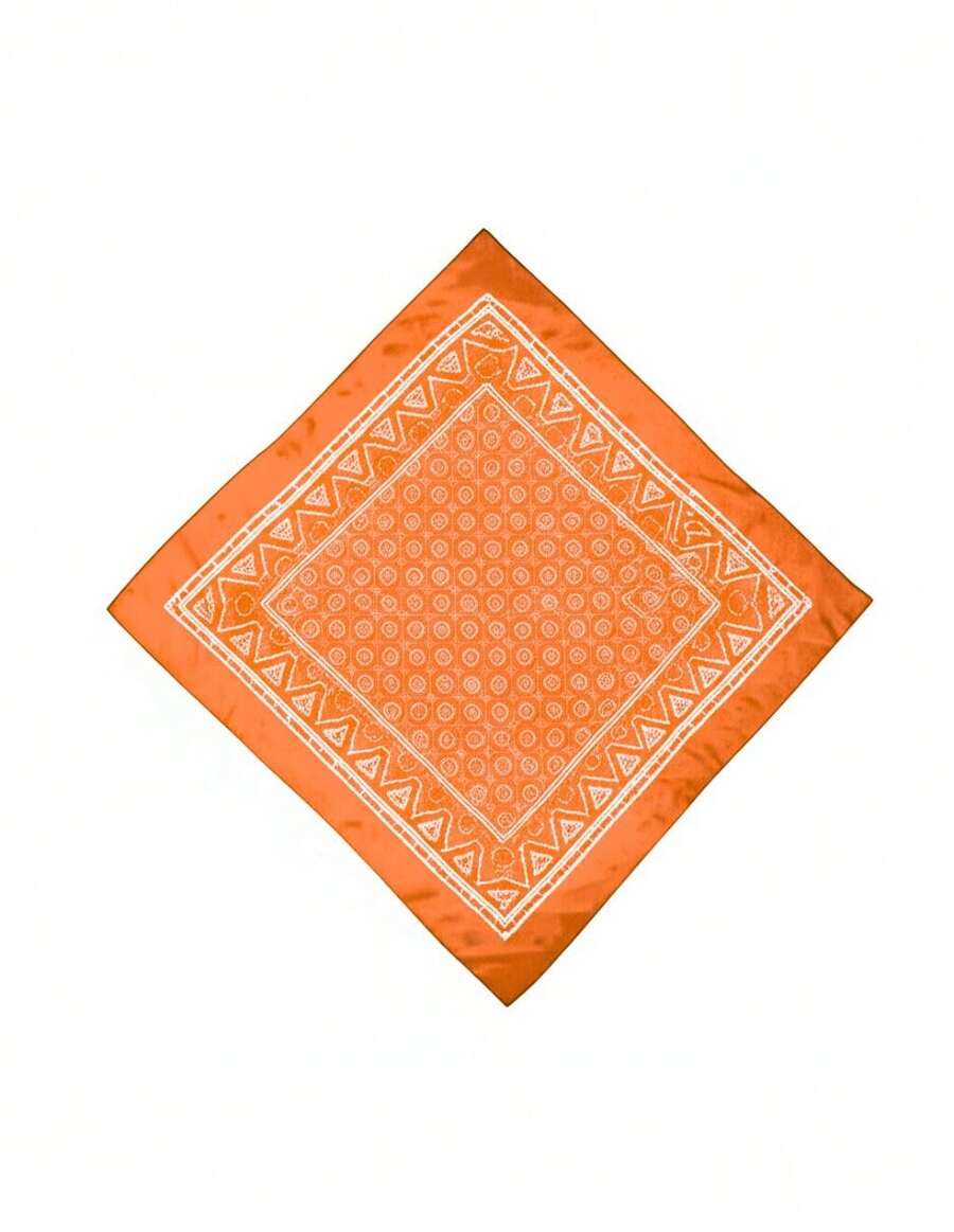 Don Calcetin 12 Paliacates Pañuelo Pashmina Bufanda Algodón Alta Calidad - Naranja - Ver 1