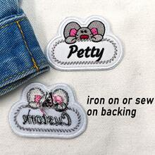 Custom 2 Pcs Cute Animal Name Sticker Can Be Used To Decorate Clothes, Hats, Etc. It Can Be Ironed Or Hand-Sewn Or Hook And Loop Backing - Multicolor - View 4