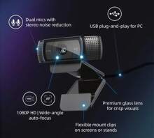 Logitech C920E 1080P HD Beauty Camera Live Broadcast Artifact Built-In Noise Reduction Microphone Live Broadcast Online Class Video Conferencing Three-In-One Computer USB Direct Connection Without Setup