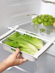 2pcs 12-Compartment Kitchen Hanging Storage Box, Refrigerator Egg And Fruit Storage Box Drawer-Type Food Preservation Box Kitchen Accessories Refrigerator Storage Rack - White - View 9