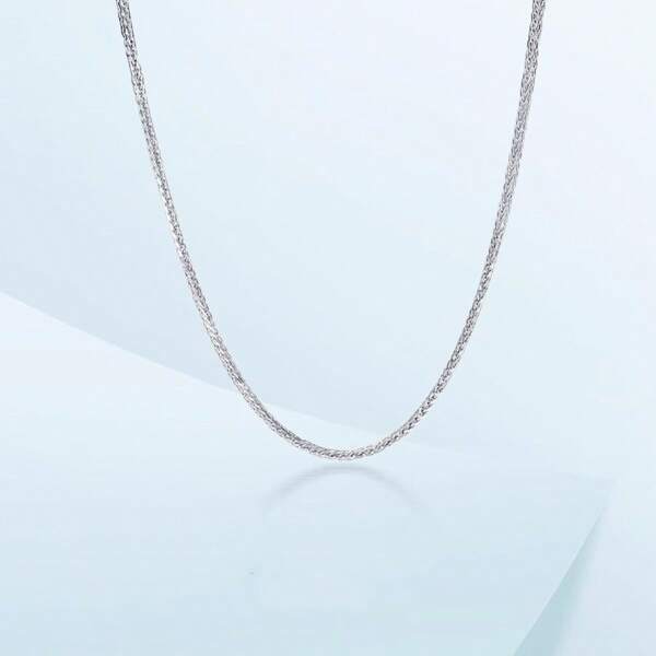 1pc Fashion Men's S999 Silver Curb Chain, All-Match Choker Necklace, Versatile & Timeless, Suitable As Birthday Or Graduation Gift For Men