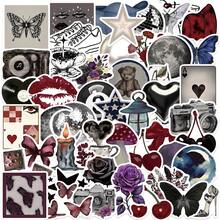 50pcs Pinterest Downtown Y2K Stickers - Reusable Self-Adhesive Vinyl Decals With Funny Phrases, Matte Finish For DIY Phone, Notebook, Laptop & Case Decoration Supplies