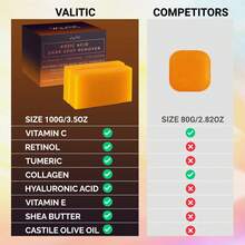 Kojic Acid Turmeric Soap, A Vegetable Soap Rich In Shea Butter Vitamin C, A Luxury Soap Bar, Enriched With Shea Butter, Suitable For Men, Women And All Skin Types - 黃色 - 查看 5