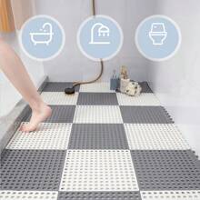2pcs Bathroom Anti Slip Mat, Bathroom Toilet Splicing Floor Mat, Floor Mat, Shower Room, Swimming Pool Waterproof And Water-Resistant Mat