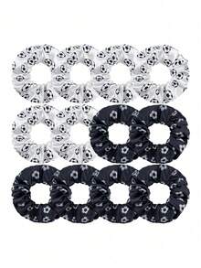 6/2/1 pièce Chouchous de football, Élastiques à cheveux thème football pour femmes, Bandeau élastique imprimé football, Cadeau de fête, Encourager pour les dames Chouchou de football, Chouchou en satin de football imprimé football, Bandeau en soie imprimé football, Élastique à queue de cheval de football, Retenteur de queue de cheval de football pour femmes