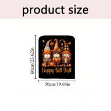 1pc/4pcs/6pcs/10pcs Autumn Series 3 Dwarfs & Pumpkin Pattern Plush Chair Cover, Removable Short Plush Material Chair Protector Slipcover, Suitable For All Seasons, Holiday Decor, For Dining Room, Living Room, Office, Hotel & Home