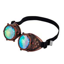 Lelinta Kaleidoscope Goggles Steampunk Goggles Glasses Halloween Costume Accessories For Cosplay Party