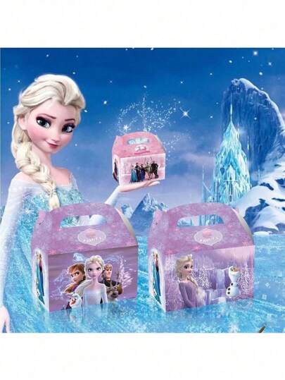 12/24 st Anime-temafestpresent Frost Prinsessan Anna presentask tecknad animefigur bildfest festival födelsedagsdekoration godis bärbar kartong