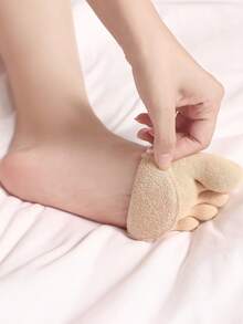 1双/3双女士纯色海绵垫防滑防摩擦隐形五趾脚垫，适合日常使用，秋季袜子 - 彩色 - 查看 10