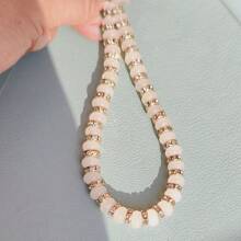 绿红蓝水晶天然不对称特殊切割石珠首饰工艺项链女士配饰颈链时尚短领简约饰品 - beads - 查看 9