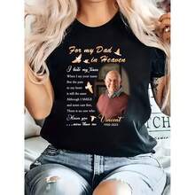 1pc Custom Memorial Shirt,Personalized In Loving Memory Shirt, Memorial Gift, Funeral Shirt,Personalized Memorial T-Shirt – Custom Photo Remembrance Gift, In Loving Memory Shirt, Sympathy & Condolence Gift For Loss Of Loved One,  Tees, 100% Cotton, S-2XL