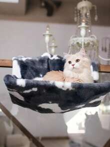 1 件悬挂式猫吊床，柔软可洗猫窝，适合体重不超过 26.5 磅的猫，适用于楼梯、窗户和多种场景 - 彩色 - 查看 7
