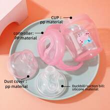 89ml Tazza di transizione con manici, adatta per bambini da 6-12 mesi e 1-3 anni, unisex, tazza per succhi, motivo a cartoni animati, multicolore - Multicolore - Visualizzare 4