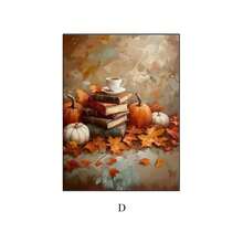 1PC Fall Autumn Maple Leaf Bird Pumpkin Chrysanthemum Posters Prints Canvas Painting Nordic Wall Art Pictures For Living Room Frameless Home Decor