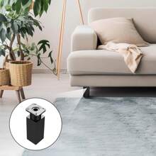 4个可调节橱柜腿，0-20毫米高度可调桌腿，铝合金厨房沙发家具可调节腿 - 黑色 - 查看 7