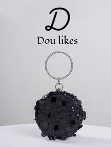 Women's Shiny Sequin Handbag, Sequin Bag, Party Bag, Women's Party Dress, Evening Bag, Party Accessories, Wedding Supplies, Women's Elegant Handbag