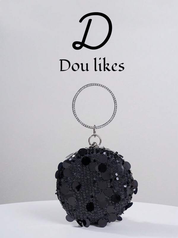 Women's Shiny Sequin Handbag, Sequin Bag, Party Bag, Women's Party Dress, Evening Bag, Party Accessories, Wedding Supplies, Women's Elegant Handbag