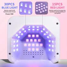 UV LED Nail Lamp, Gel Nail Curing Lamp With USB Port, Professional Gel Nail Dryer With 4 Timer Settings, Sparkling Diamond Curing Light For Nail Salon And Home Use, Suitable As Thanksgiving, Valentine's Day, Birthday, Christmas Gift - View 6