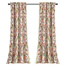 LUSH DECOR Dolores Light Filtering Window Curtain Panels Blue 52x95+2 Set Halloween-Fall Decor-Room Decor - 中性/多色 - 查看 8