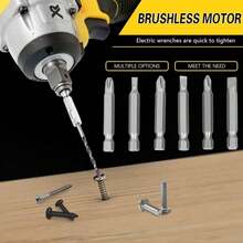 Impact Wrench, 20V Impact Brushless Motor, 1/2 Inch Electric Impact Gun, High Torque Brushless Impact Wrench With 3.0Ah Battery, Fast Charger - Màu vàng - Xem 6