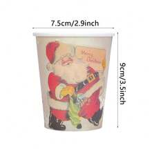 10 Stücke/20 Stücke/50 Stücke Vantage Weihnachtsmann Weihnachts-Papierbecher, Weihnachtsmann Weihnachts-Einwegbecher für Kaffee, Party-Tischdekoration, Weihnachtsferien-Zubehör