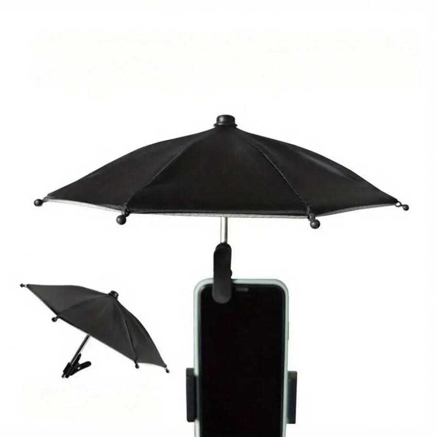 Clip Phone Umbrella For Sun - Cell Phone Umbrella Sun Shade Suction Cup Stand, Mobile Phone Holder Compatible With IPhone, Android Phone, Gift For Birthday, Family, Friends, For Summer Holiday Outdoor Beach Travel Phone Stand, Phone Accessories - 彩色 - 查看 1