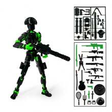 13 piezas de figuras de juguete articuladas impresas en 3D, conjunto de uniformes versátiles, modelo de ensamblaje de muñeca de alivio del estrés - Multicolor - Ver 15