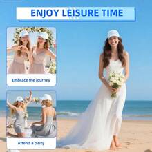 The Bride's Truck Cap PreWedding Party Decorations The Bride's Headpiece The Bridesmaids' Gifts The Wedding Hat-0089 - 藍色 - 查看 5