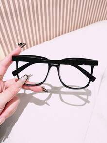 1 szt. Damskie okulary PC Rivet Black z płaskimi soczewkami, Okulary, Damskie okulary z płaskimi soczewkami, Akcesoria Y2K, Powrót do szkoły, Okulary dla kobiet, Prezent dla kobiet, Niezbędnik na święta, Nadaje się do szkoły, dojazdów do pracy, codziennego życia, gier mobilnych