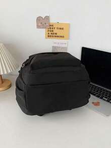 15.6 Inch Waterproof Nylon Laptop Backpack, Suitable For Men, Travel Bag School Bags University Bag