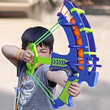1 Set Bow And Arrow With Target Bucket, Foam Ball Archery, Bow And Arrow, Outdoor Archery, Interactive Game For 3-6 Years Old Boys And Girls, Bow And Arrow Game For Indoor Use, Children And Parent Shooting Toy With Target, Shooting Device For Competitive Skills Between Children And Parents (Random Ball/Target Color), Halloween, Christmas Gift - Multicolor - View 4