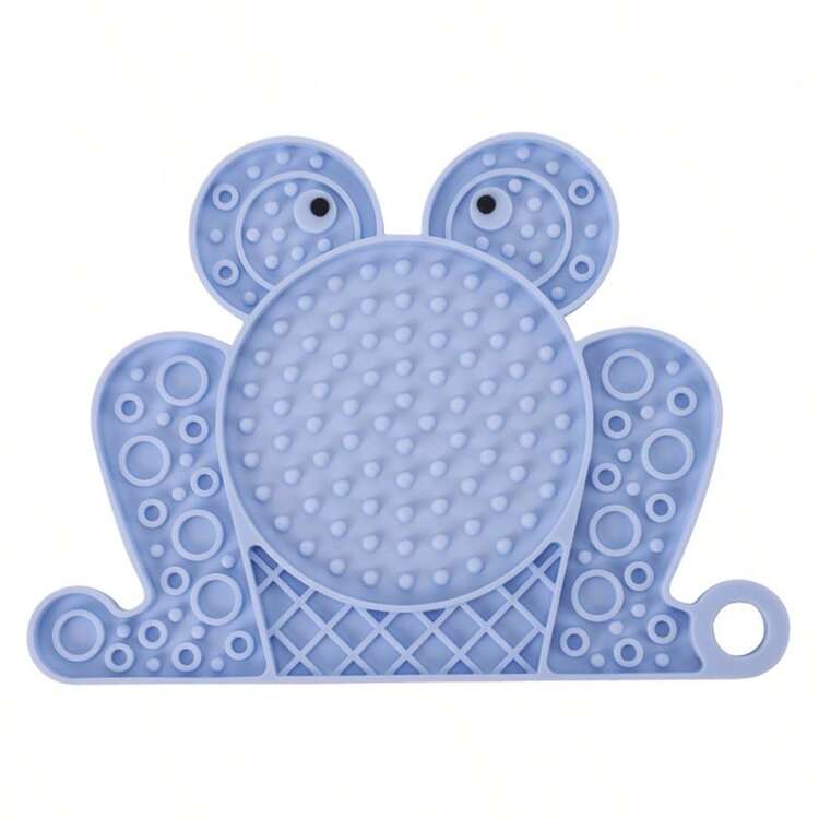 PETSIN 1 pièce Tapis d'alimentation lente en silicone, en forme de poisson/grenouille, anti-glouton, anti-renversement, avec ventouse, tapis à lécher mural pour chats et chiens - Multicolore - Voir 18