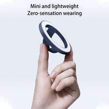 1pc Silicone Creative Magnetic Phone Holder, Magnetic Ring Grip Stand, Anti-Drop Anti-Slip Strong Magnetic Detachable Reusable 360° Rotation Phone Grip Stand, Hands-Free For Desk Viewing Compatible With IPhone, Android Phone, Gift For Birthday, Family, Friends Phone Ring Holder - Multicolor - View 8