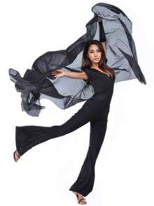 Khăn choàng nhiều màu sắc cho vũ điệu bụng của phụ nữ dành cho trang phục Halloween Raves bằng vải voan - Nhiều màu - Xem 34