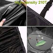 Capa de Carro Revestida em Preto 210T de Alta Resistência - À Prova d'Água e Proteção Solar para Todas as Estações, Capa Veicular à Prova de Poeira e Arranhões com Tecido Respirável