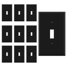 5/10 件壁挂面板灯开关盖，款式多样，纯色，黑色，壁挂面板灯开关插座盖，坚固耐用 - 黑色 - 查看 21