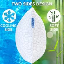 Cooling Pillows  Eeping 2 Pack Sredded Memory M D Pillows Queen Size Set Of 2 Cool Gel Pillow  Ot Eepers Adustable Firm Pillow  Side Back And Stomac Eepers Supportive - 白色冷卻基礎版 - 查看 2