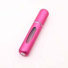 1pc5ml Portable Mini Perfume Sprayer, Empty Bag Columnar Press-Type Perfume Dispensing Bottle, Glass Inner Layer And Aluminum Shell, Small And Portable, Clean And Hygienic, Suitable For Travel, Dating And Shopping (Rose Red)Travel,Perfume Bottle,Perfume Refillable Bottle,Mini Perfume - 玫瑰紅 - 查看 4