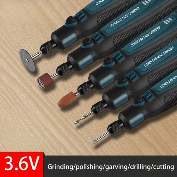 1 Set DIY Small Electric Grinder | Household Hand-Held Electric Engraving Tool, Polishing Tool, USB Rechargeable Electric Grinder Set, Mini Small Electric Grinder Pen, Power Tool