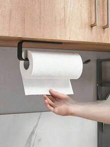 Soporte autoadhesivo de uso múltiple para toallas y rollos de papel - Característica de instalación sin taladrar para accesorios de baño y cocina, perfecto como anillo de toalla montado en la pared y portarrollos de papel en escenas de organización del hogar