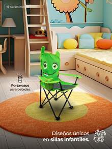 Sillas Plegables Para Camping Infantiles - Verde Lima - Ver 4