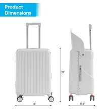 TABU 20 Inch Carry-On Luggage With Foldabel Seat Back, TSA Approved Lock, Telescopic Handle, Silent Wheel And Resistant Material, Yellow/Pink/White - 白色 - 查看 8
