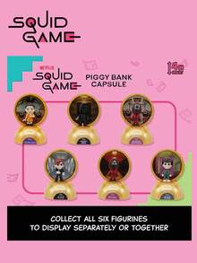 1PC Netflix chính thức được cấp phép  Mystery Blind Box Capsule - Tượng sưu tầm Piggy Bank bao gồm 6 nhân vật Young-Hee Masked Manager Front Man Ngẫu nhiên 1 Tượng ngẫu nhiên mỗi hộp Quà tặng hoàn hảo cho người hâm mộ Gia đình Trẻ em Nhà sưu tập - Nhiều màu - Xem 3
