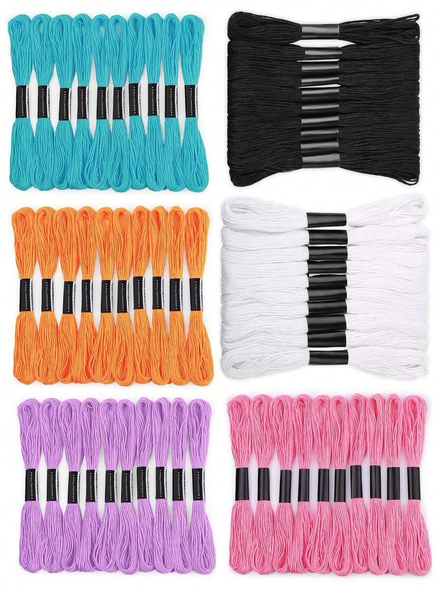 1 Set Of 10pcs Embroidery Floss, 8m/Pc Cross Stitch Thread, Handmade Embroidery Yarn Suitable For Various DIY Embroidery Sewing Projects