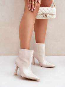 女士时尚通勤高跟踝靴