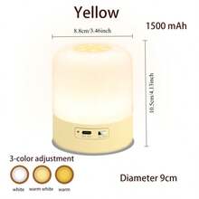 A Touch Bedside Lamp With Adjustable Brightness, USB Charging, Portable Touch Night Light, Mini Night Light, Perfect As A Valentine'S Gift, Suitable For Bedroom, Living Room, And Desk Lighting. - Multicolor - View 16