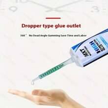 1 件/2 件工业级重型焊接铸造胶，修复受损金属、电气设备和机械，耐热、防水、不导电、透明色，适用于工艺品修复、木工、陶瓷、金属、亚克力 - 透明 - 查看 4